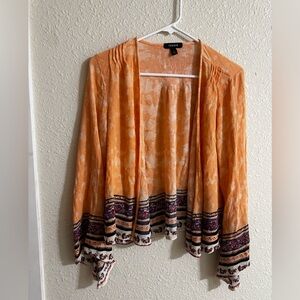 torrid Orange Border-Trim Boho Cardigan